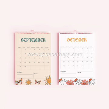Custom Floral Themed Monthly Wall Calendar